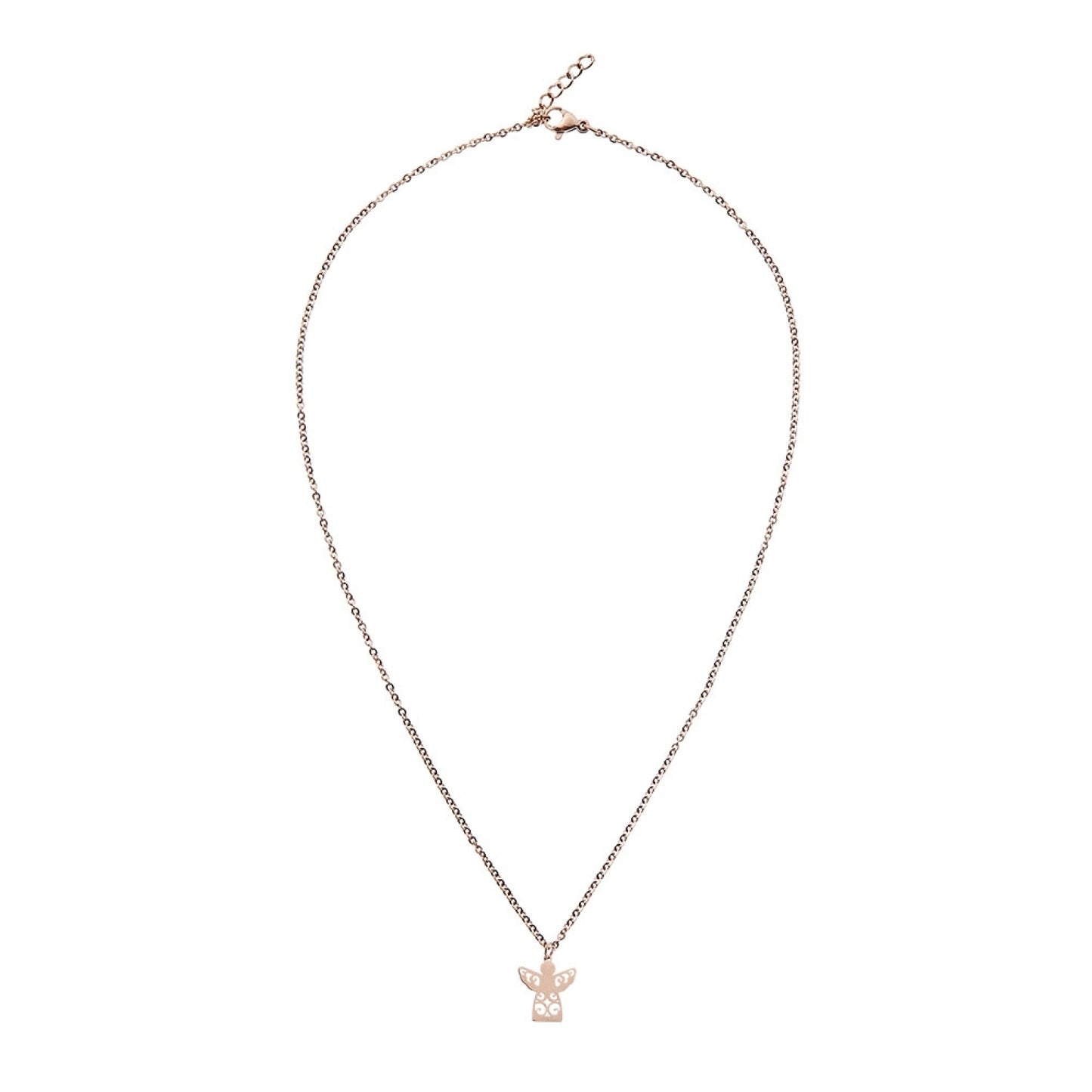 Naszyjnik Crystals by HCA Classics z różowego złota z aniołem
