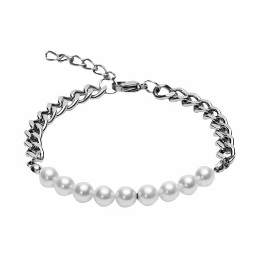 Crystals by HCA Bracelet VIRO Stainless Steel Pearls
