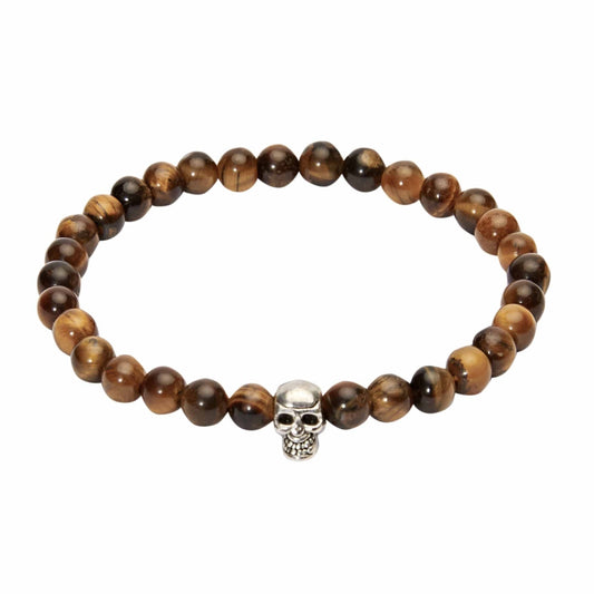 Crystals by HCA Bracelet VIRO Tiger Eye Skull