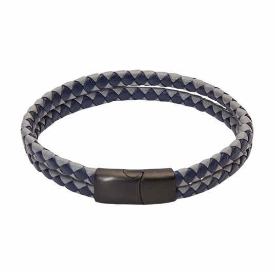 Crystals by HCA Bracelet VIRO double leather blue