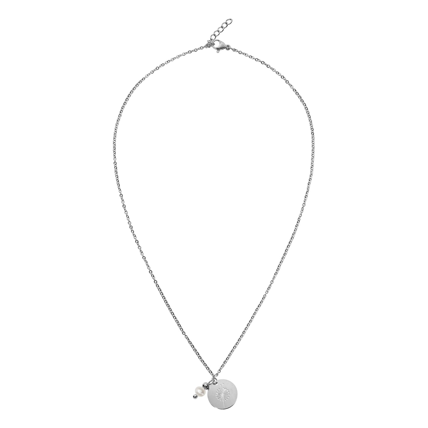 Crystals by HCA-Necklace-Make a wish-Silver-Pearl