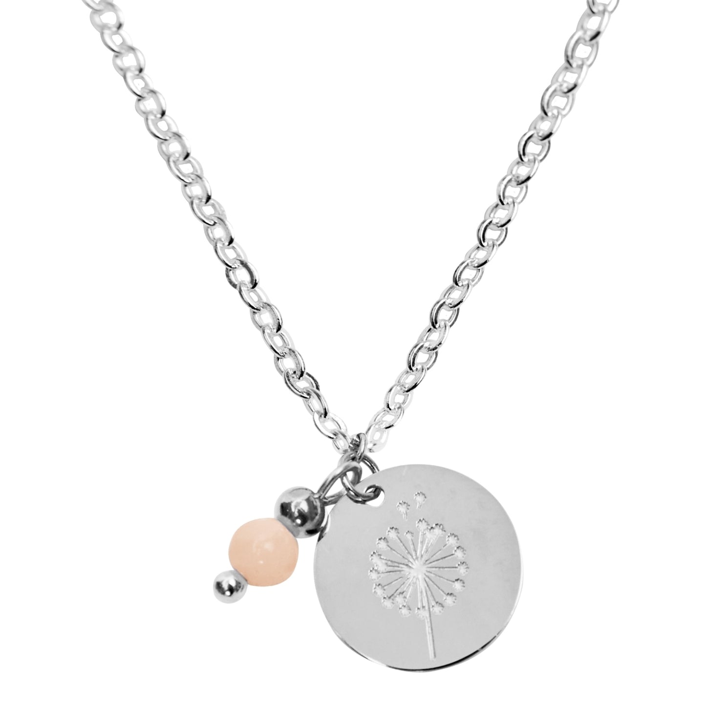 Crystals by HCA-Necklace-Make a wish-Silver-Plated-Sunstone
