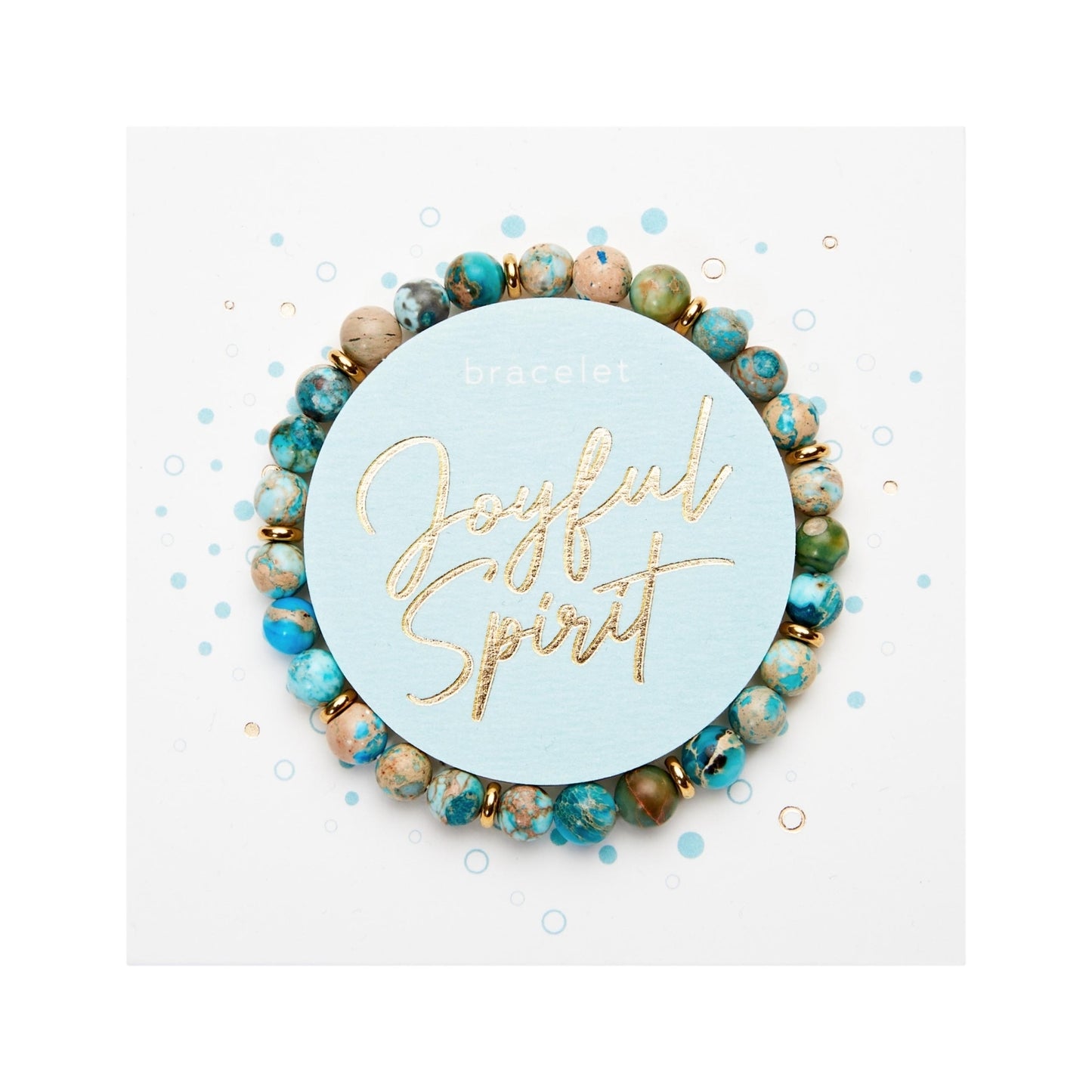 Crystals by HCA Bracelet Joyful Spirit Blue Jasper Gold Plated
