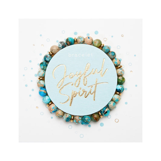 Bransoletka HCA z kryształami Joyful Spirit Blue Jasper w kolorze złotym