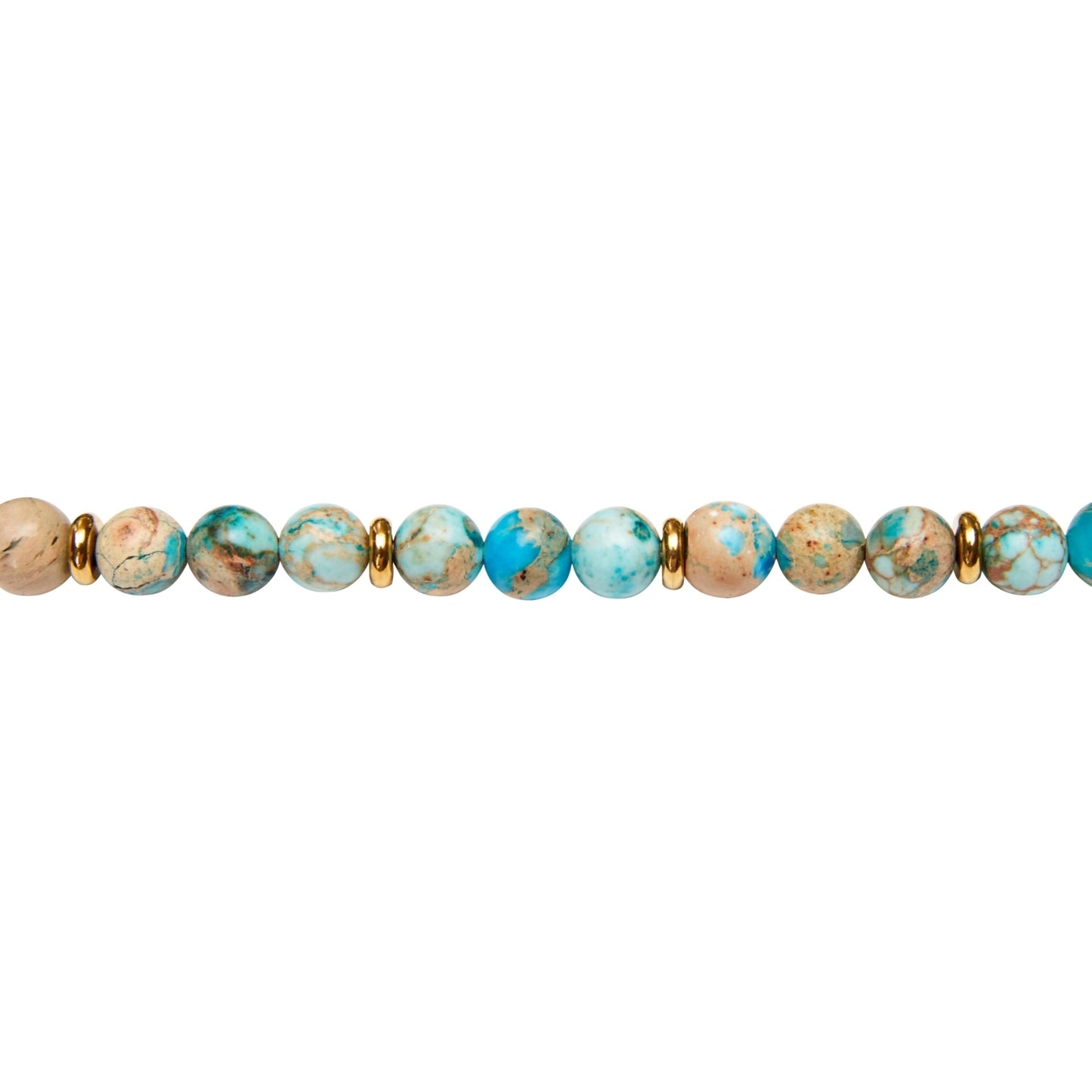 Crystals by HCA Bracelet Joyful Spirit Blue Jasper Gold Plated