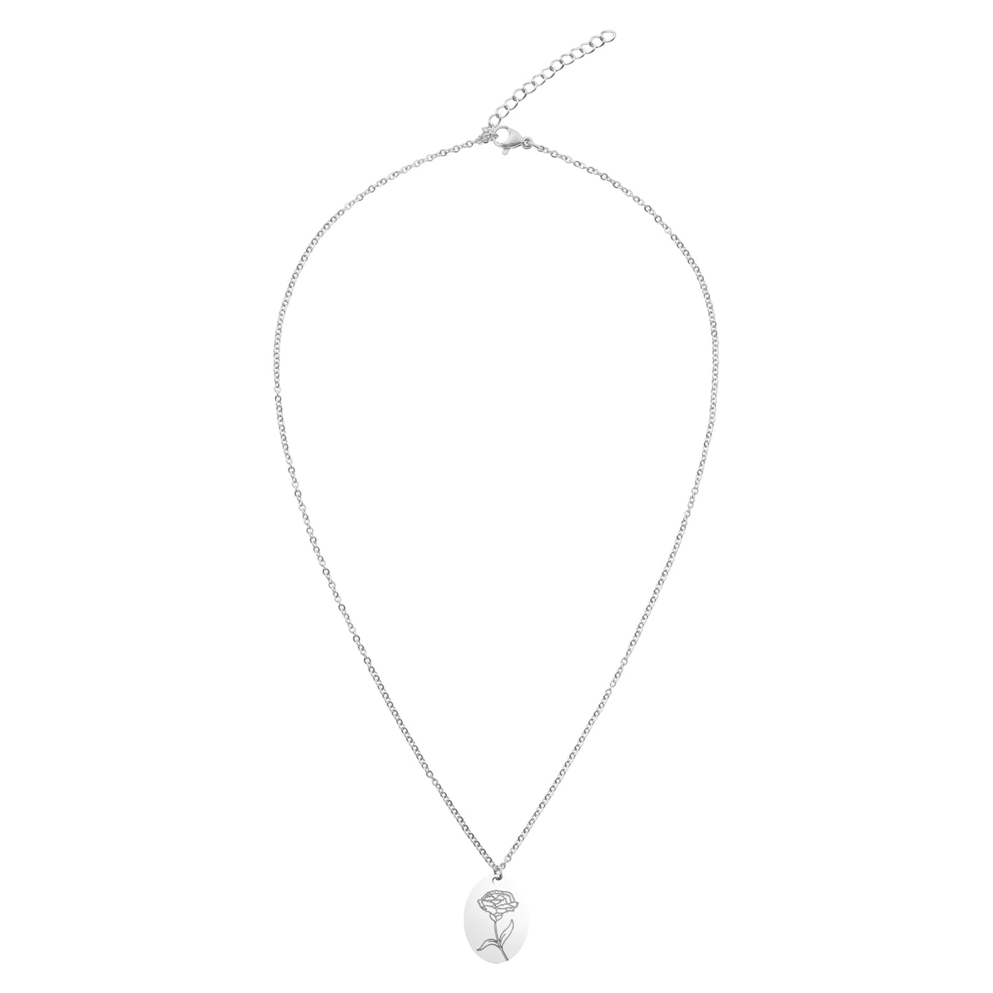 Crystals by HCA-Necklace-Your flower-Carnation-January