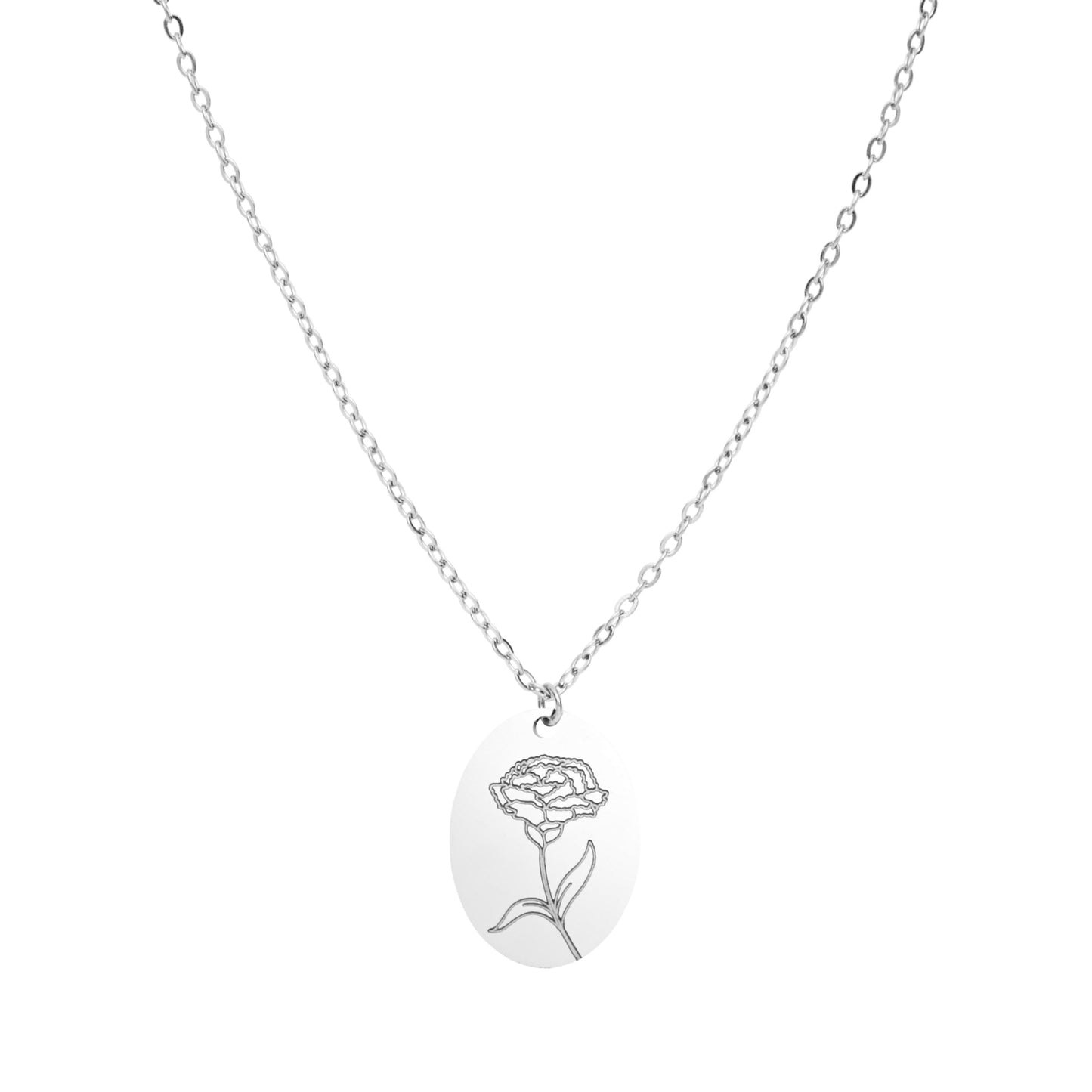 Crystals by HCA-Necklace-Your flower-Carnation-January