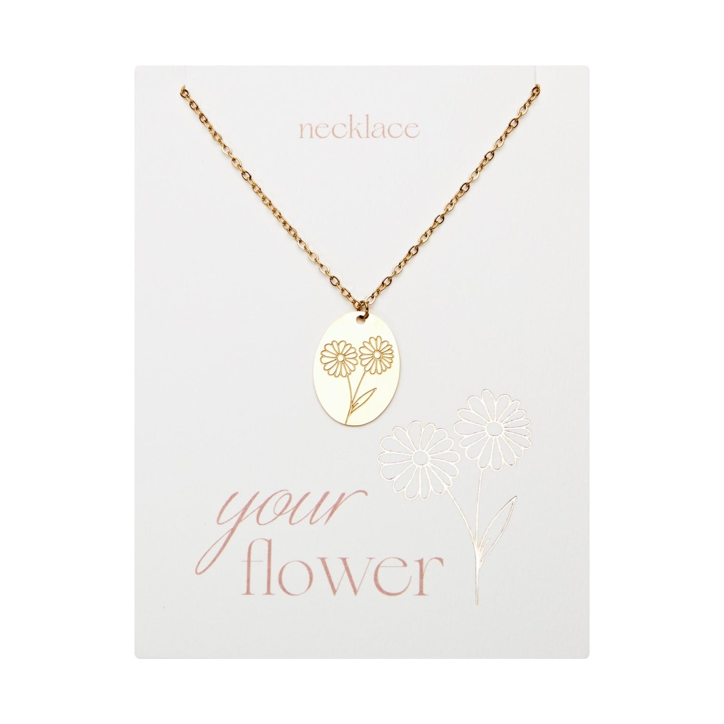 Crystals by HCA-Necklace-Your flower-Aster-September