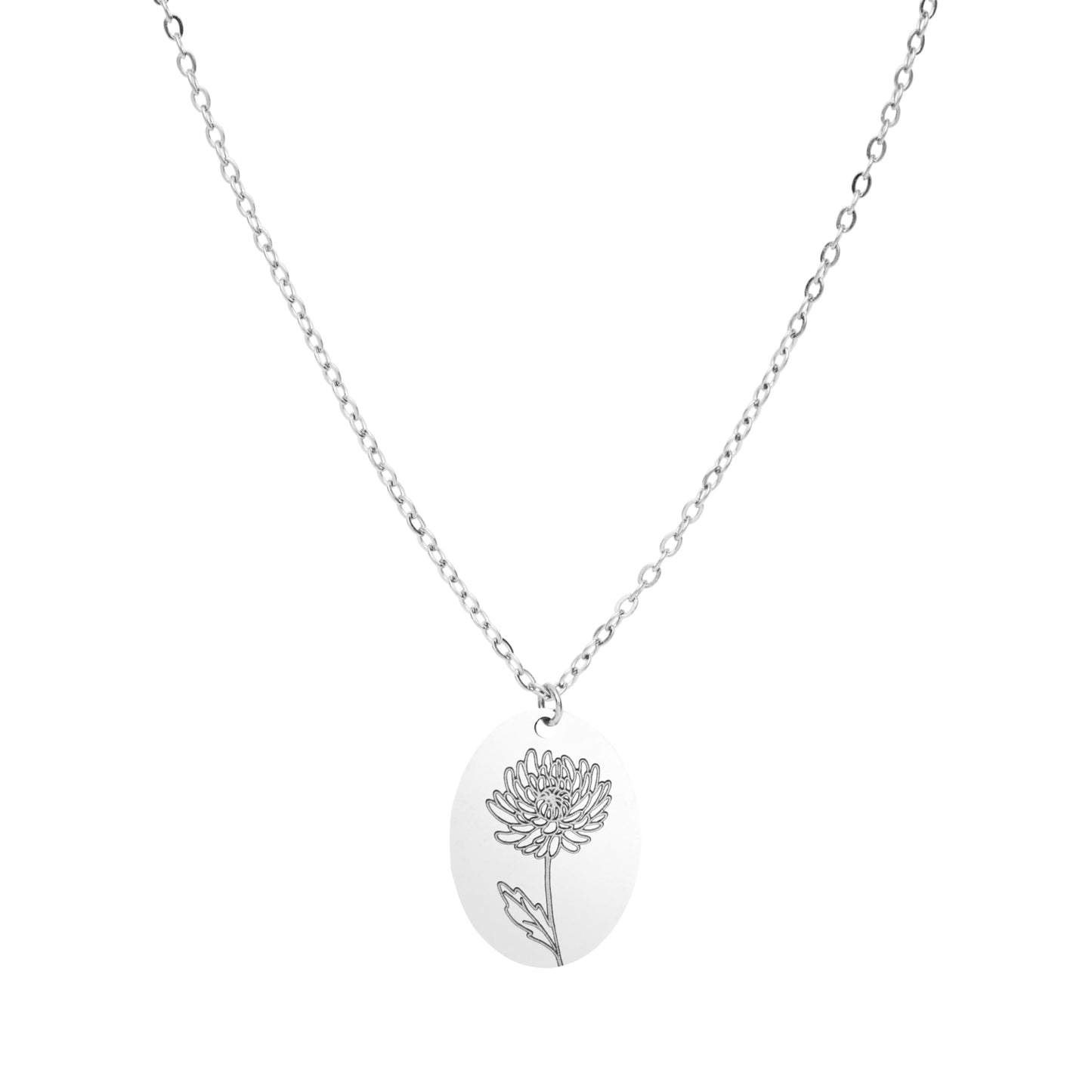 Crystals by HCA-Necklace-Your flower-Chrysanthemum-November
