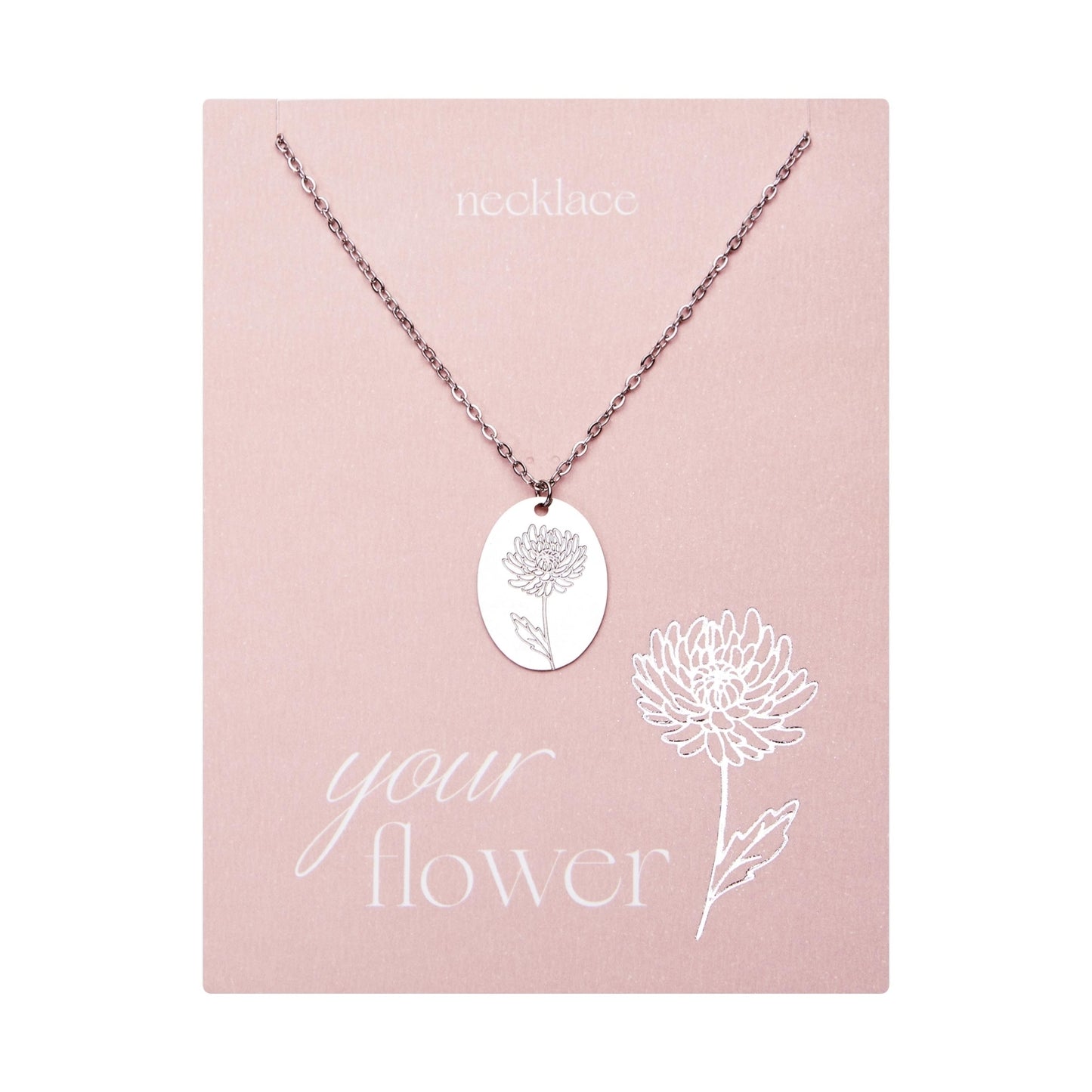 Crystals by HCA-Necklace-Your flower-Chrysanthemum-November