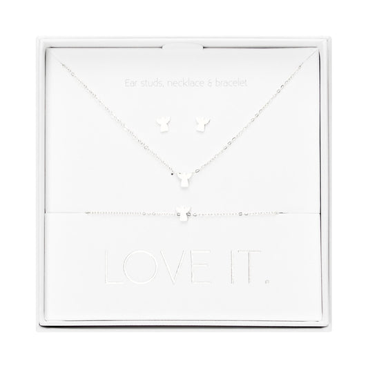 Zestaw prezentowy Crystals by HCA – Love It – Posrebrzany – Anioł