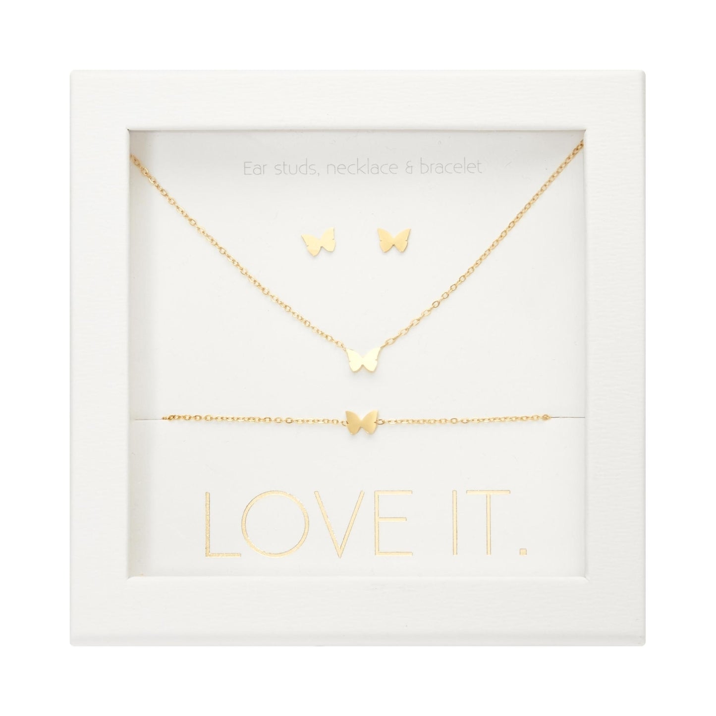 Crystals by HCA Gift Set - Love it. - Gold-plated - Butterfly