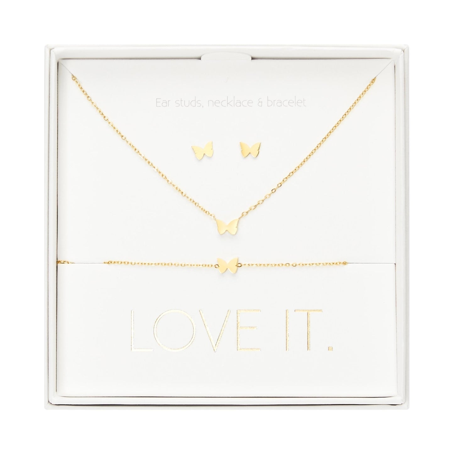 Crystals by HCA Gift Set - Love it. - Gold-plated - Butterfly