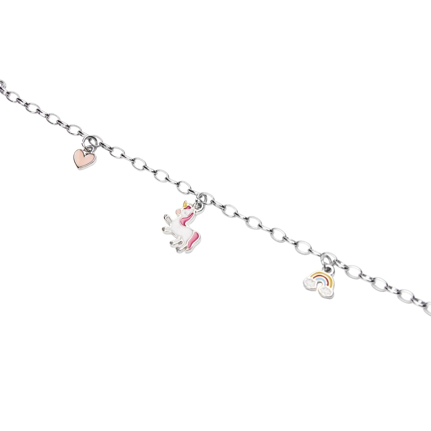 Crystals by HCA-Bracelet-3 pendants-Happy Kids-Unicorn