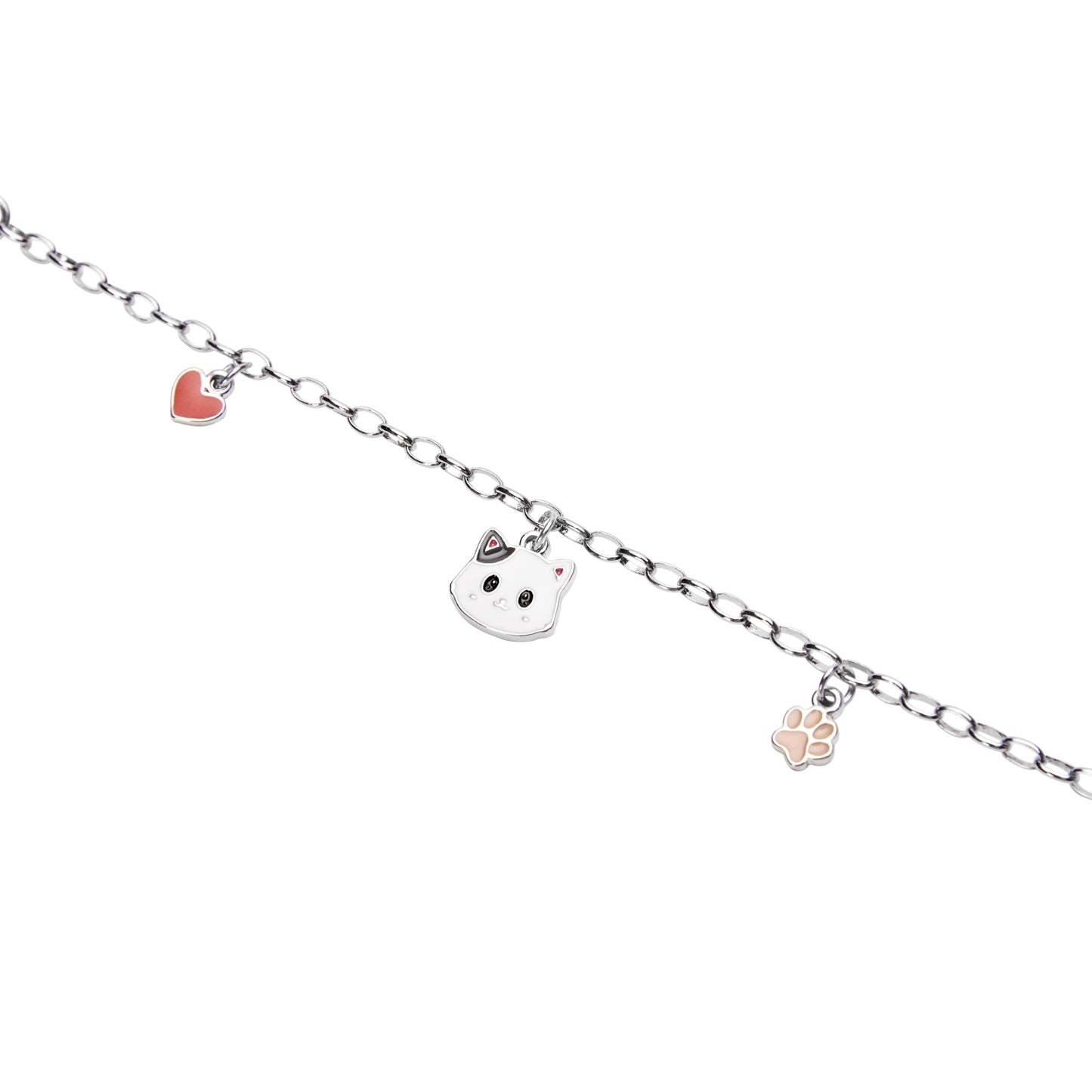 Crystals by HCA-Bracelet-3 pendants-Happy Kids-Kat