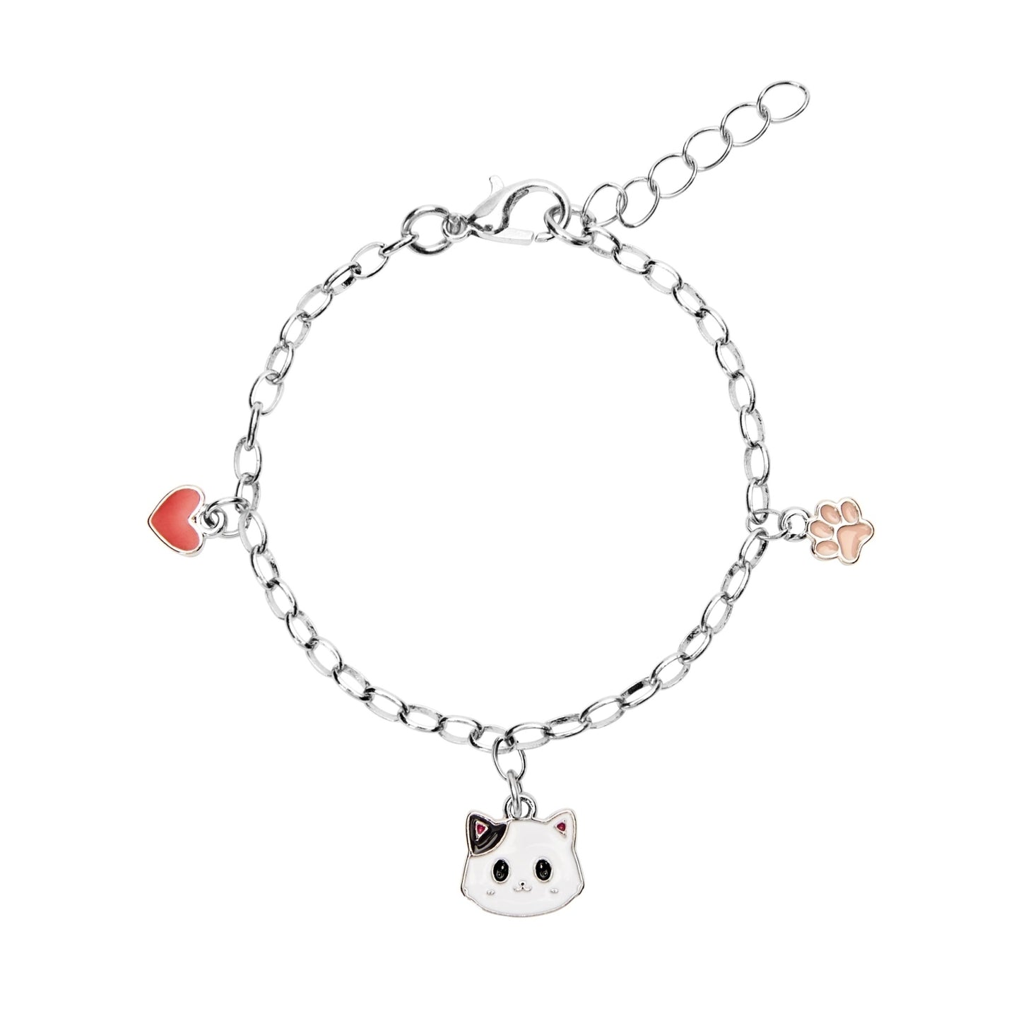 Crystals by HCA-Bracelet-3 pendants-Happy Kids-Kat