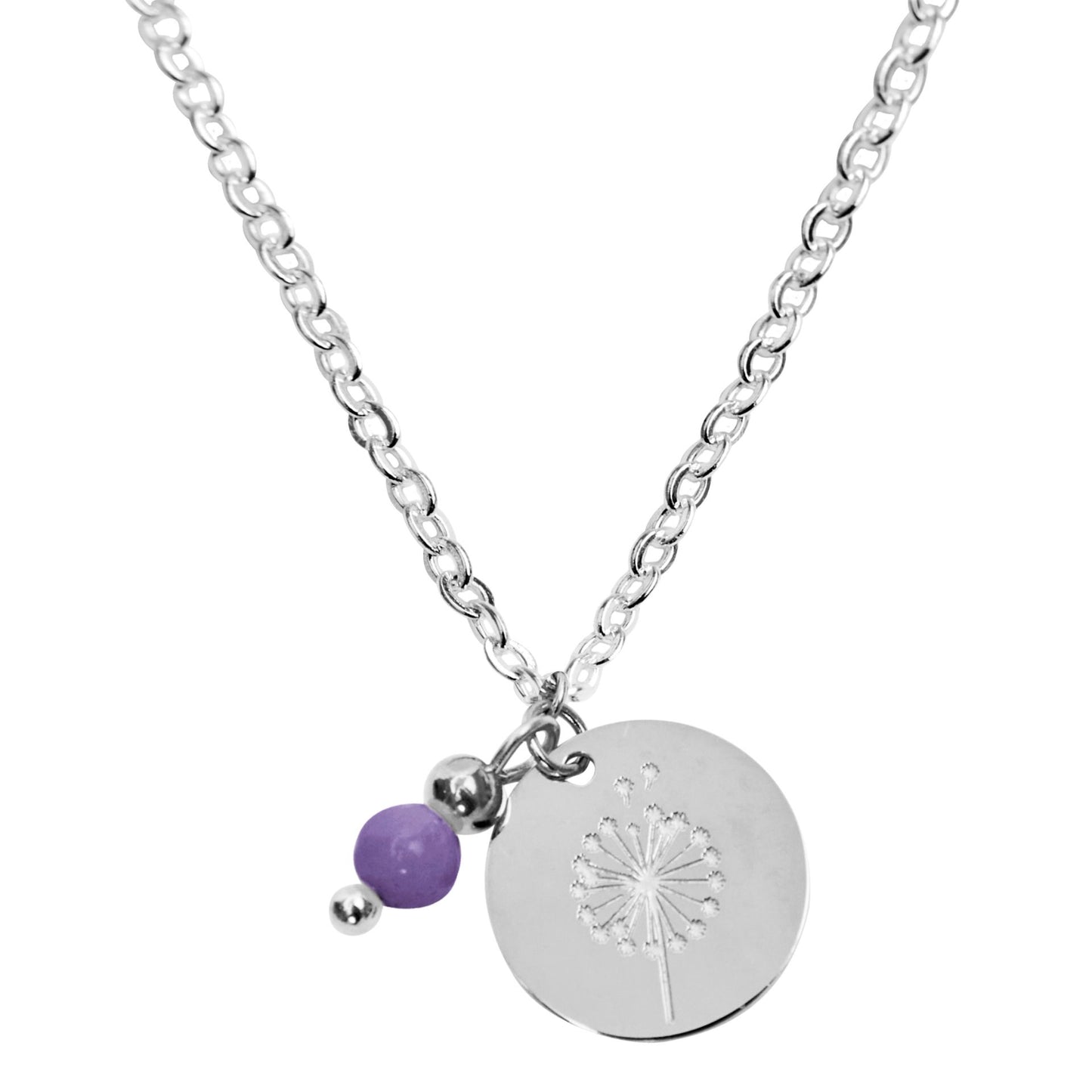 Crystals by HCA-Necklace-Make a wish-Silver plated-Amethyst