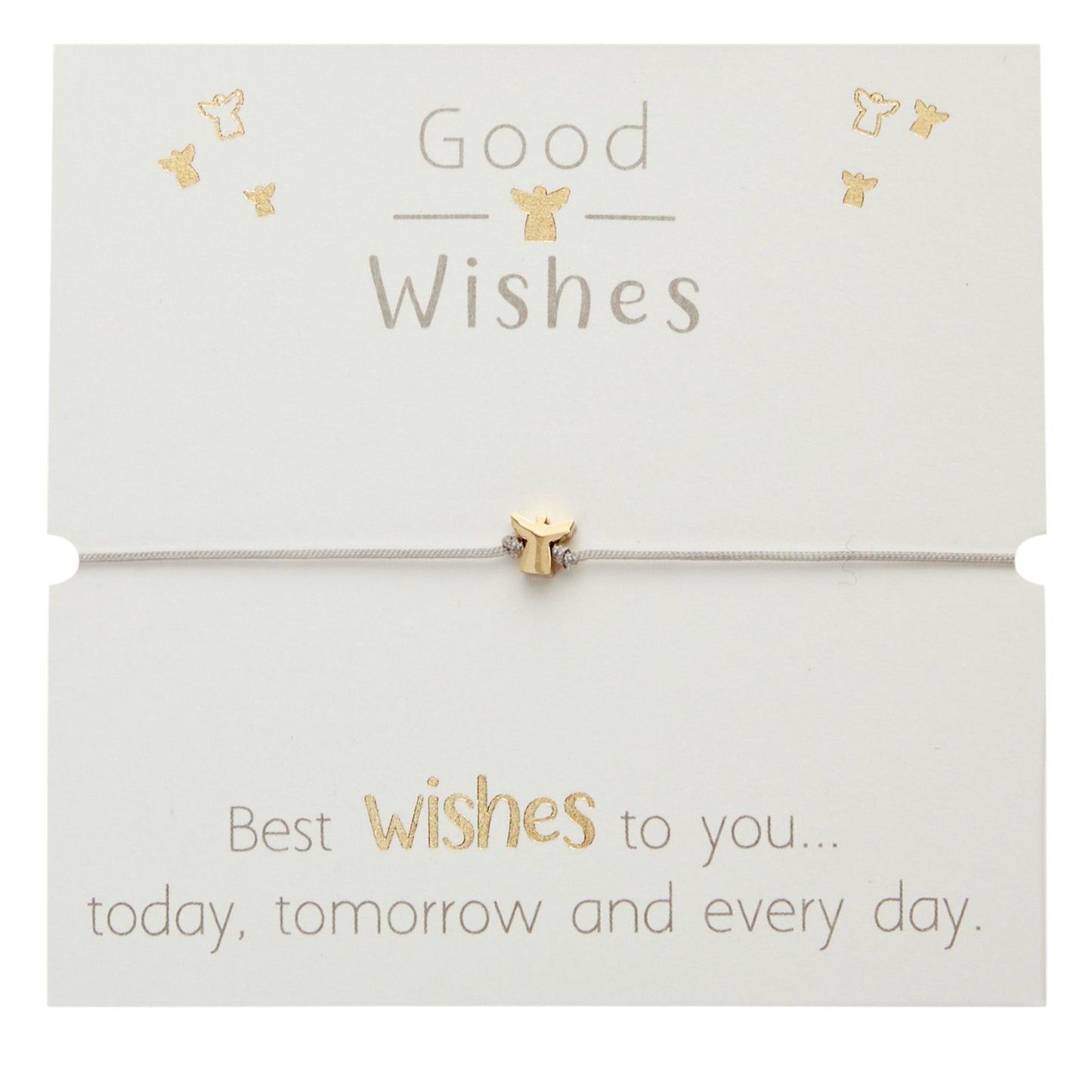Crystals by HCA-Bracelet-Good Wishes-Gold Plated-Angel