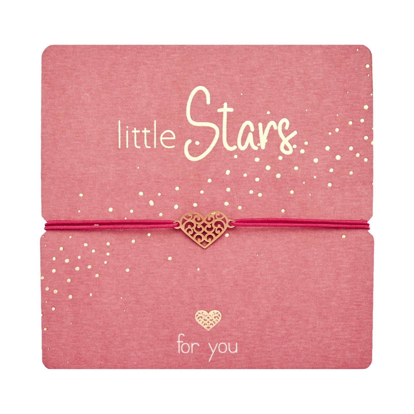 Crystals by HCA-Bracelet-Little Stars-Rose Gold-Heart