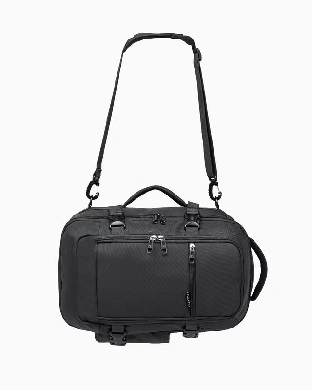 Plecak Puccini - 3 w 1 - 40x25x12-20 cm - regulowany rozmiar - czarny - Wizzair - KLM - Ryanair - bagaż podręczny
