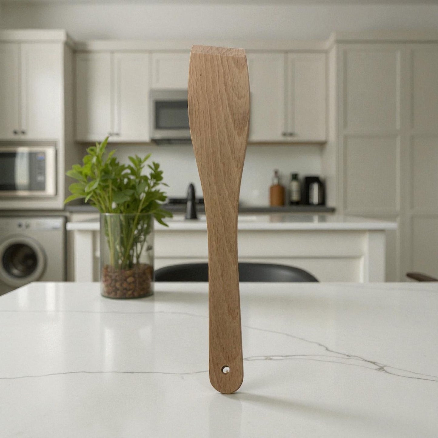 Wooden spoons and spatula - ladle - cooking spoon - baking spatula - baking spatula - set of 2 spoons and 1 spatula - 30 cm - beech wood