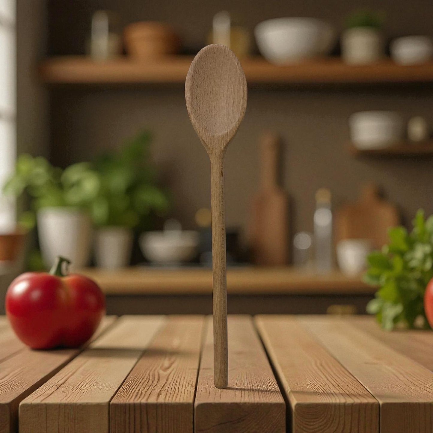 Wooden spoon - ladle - cooking spoon - set of 3 - 30 cm - beech wood