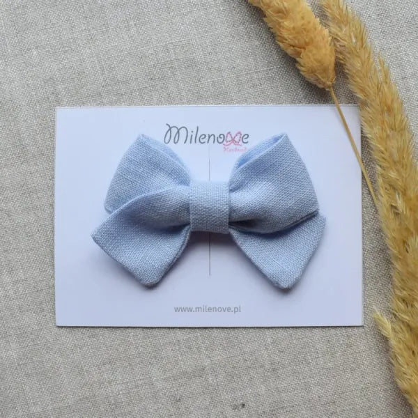 Small light blue bow HANDMADE