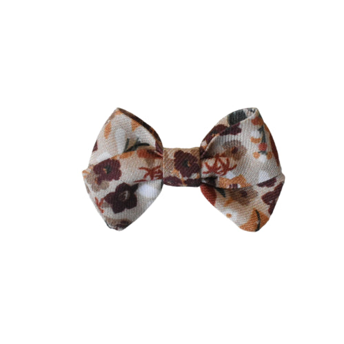 Small Autumn Flowers Bow HANDMADE
