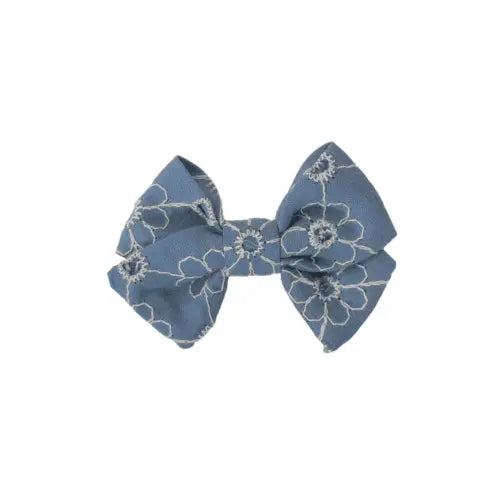 Small blue bow with relief HANDMADE