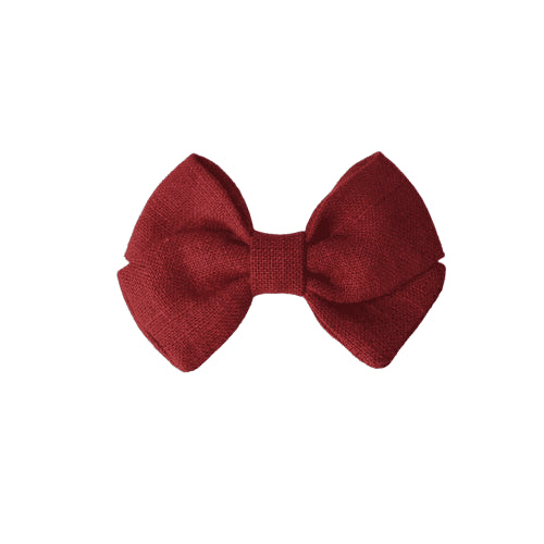 Medium Burgundy Bow Handmade