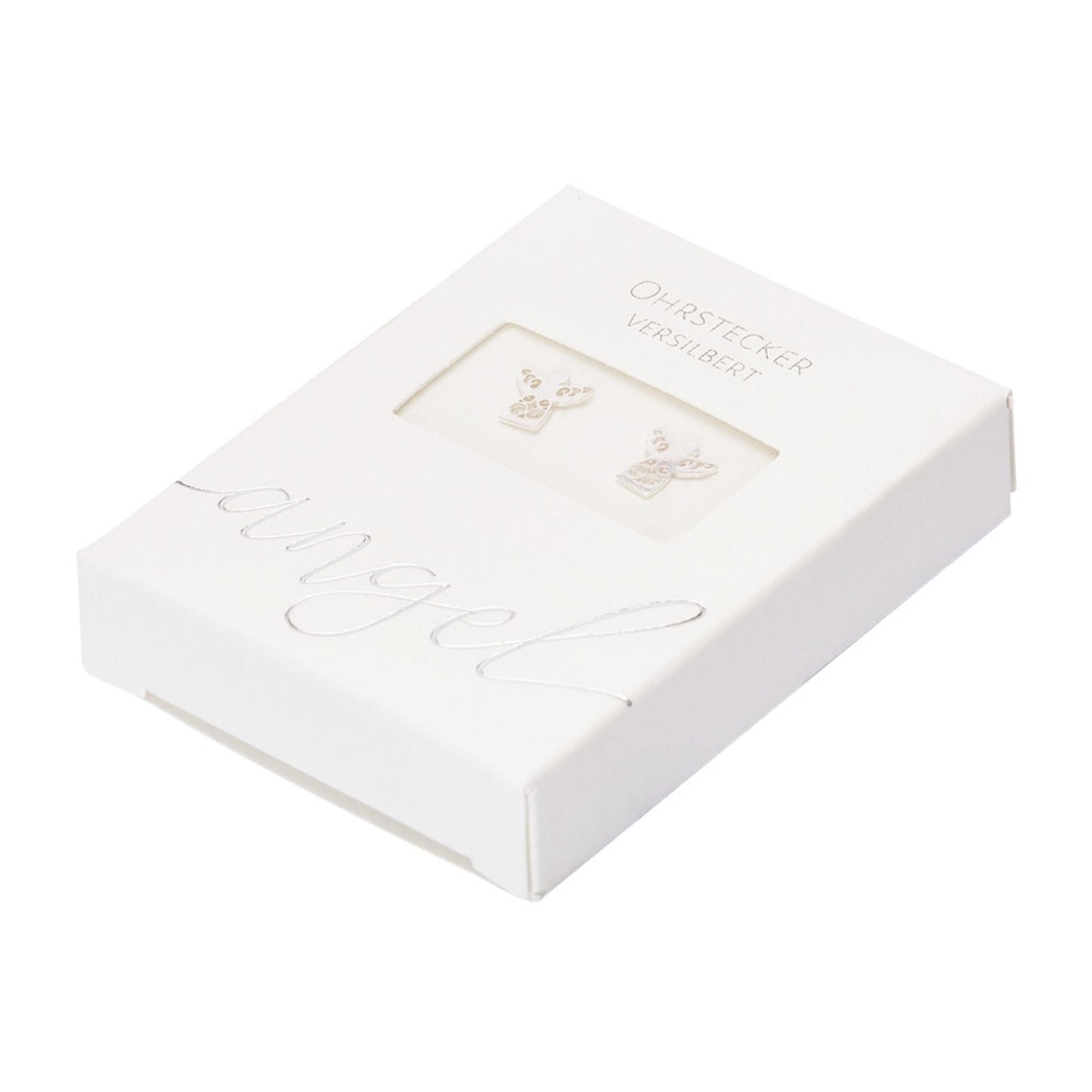 Crystals by HCA Classic Earrings Silver Plated Guardian Angel