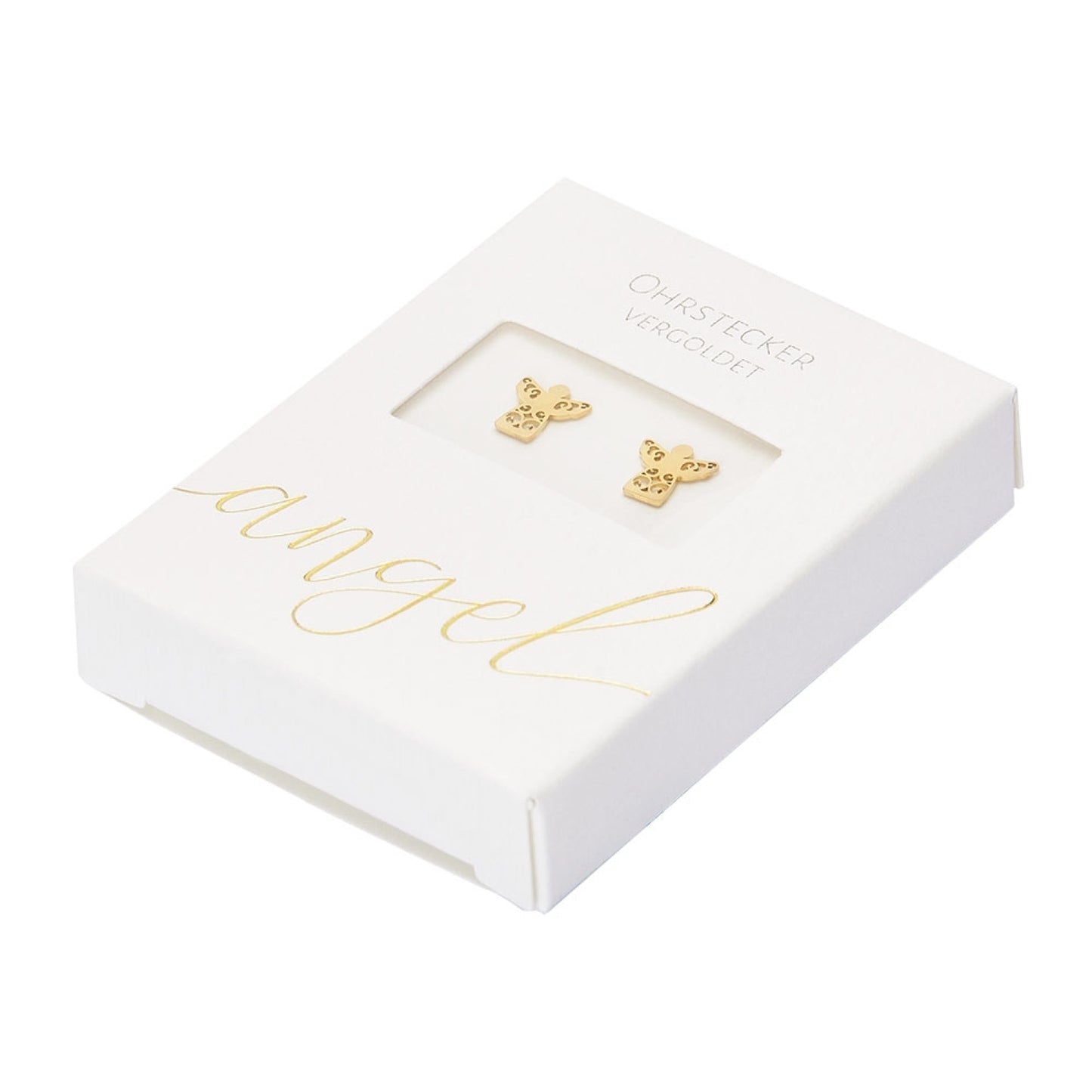 Crystals by HCA Classic Earrings Gold Plated Guardian Angel