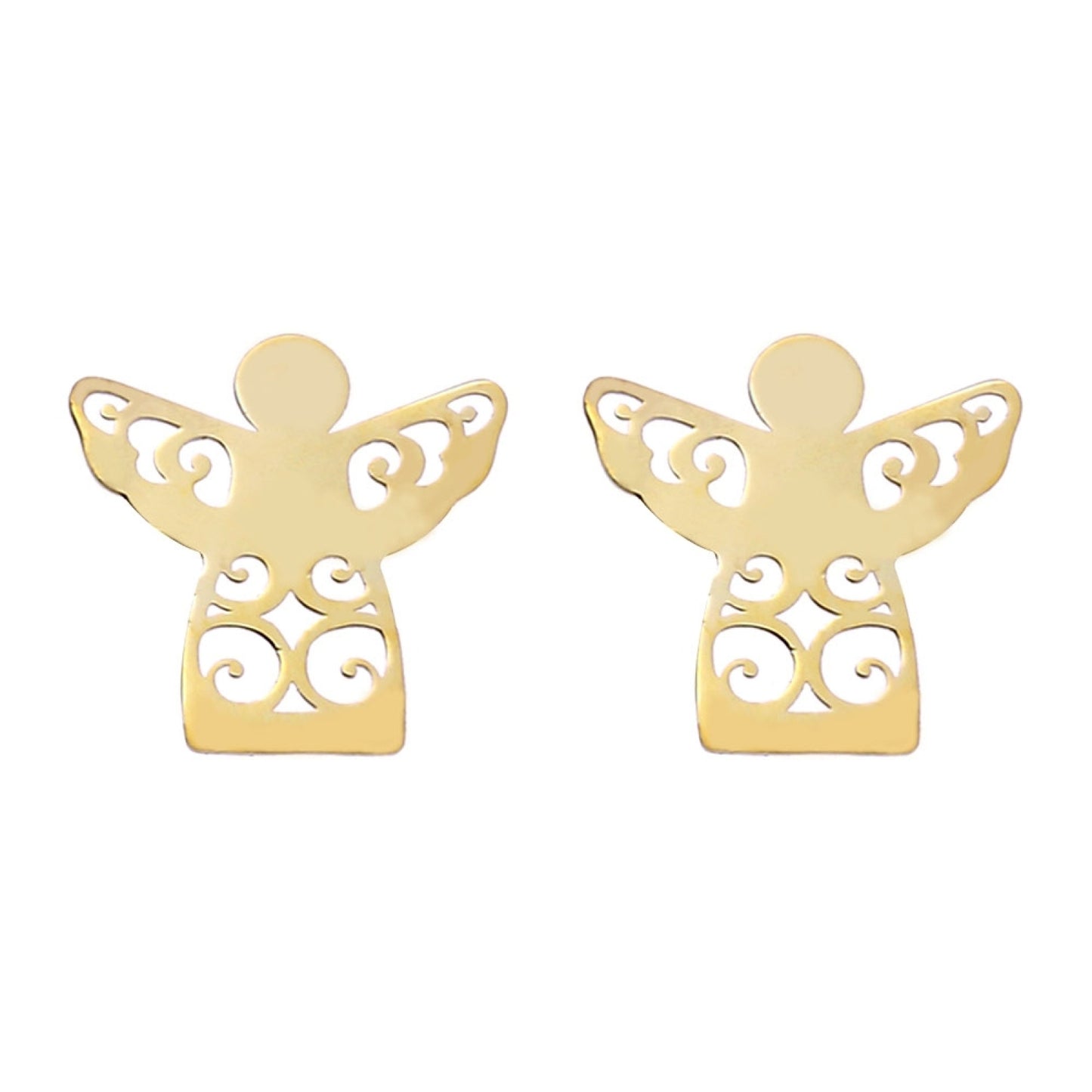 Crystals by HCA Classic Earrings Gold Plated Guardian Angel