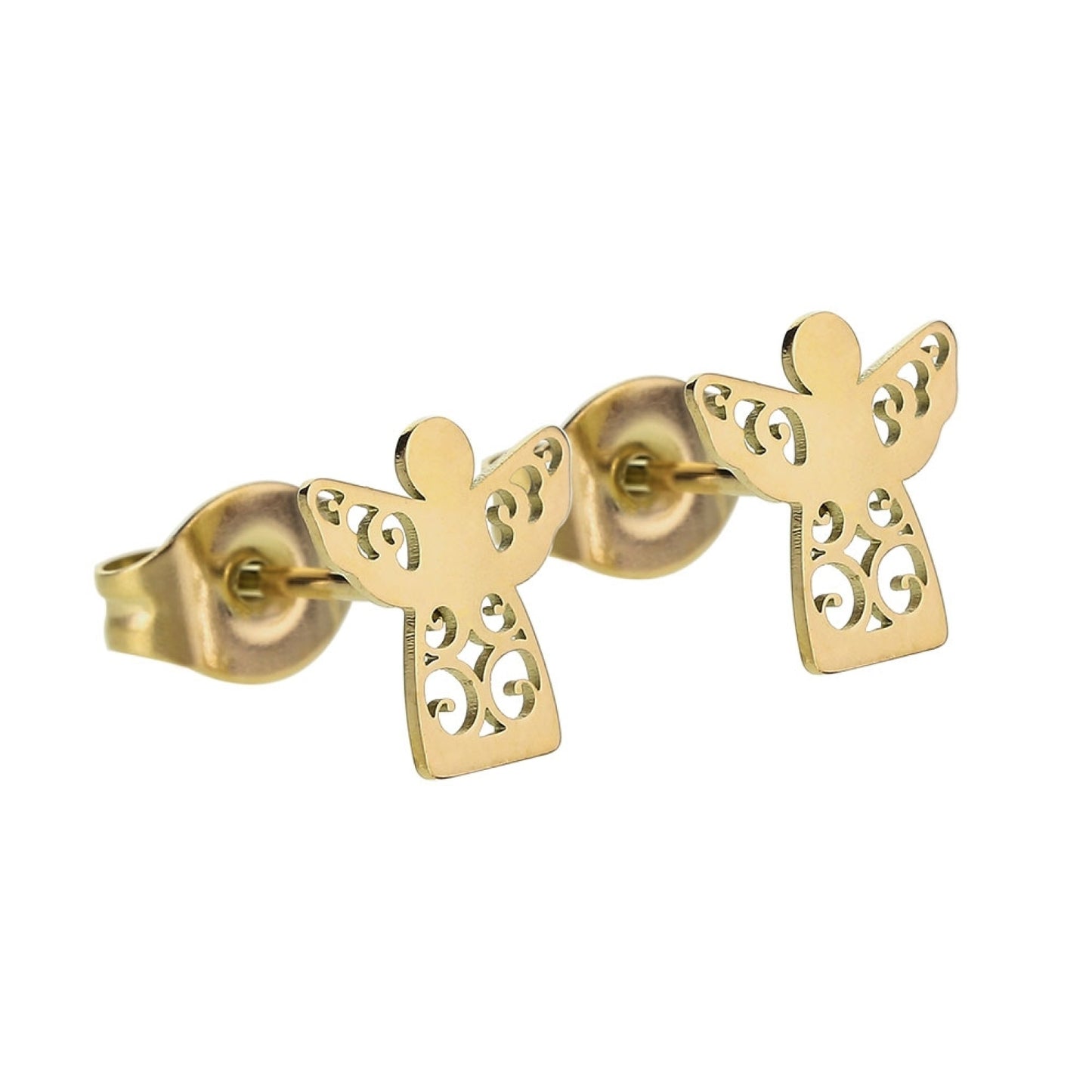 Crystals by HCA Classic Earrings Gold Plated Guardian Angel