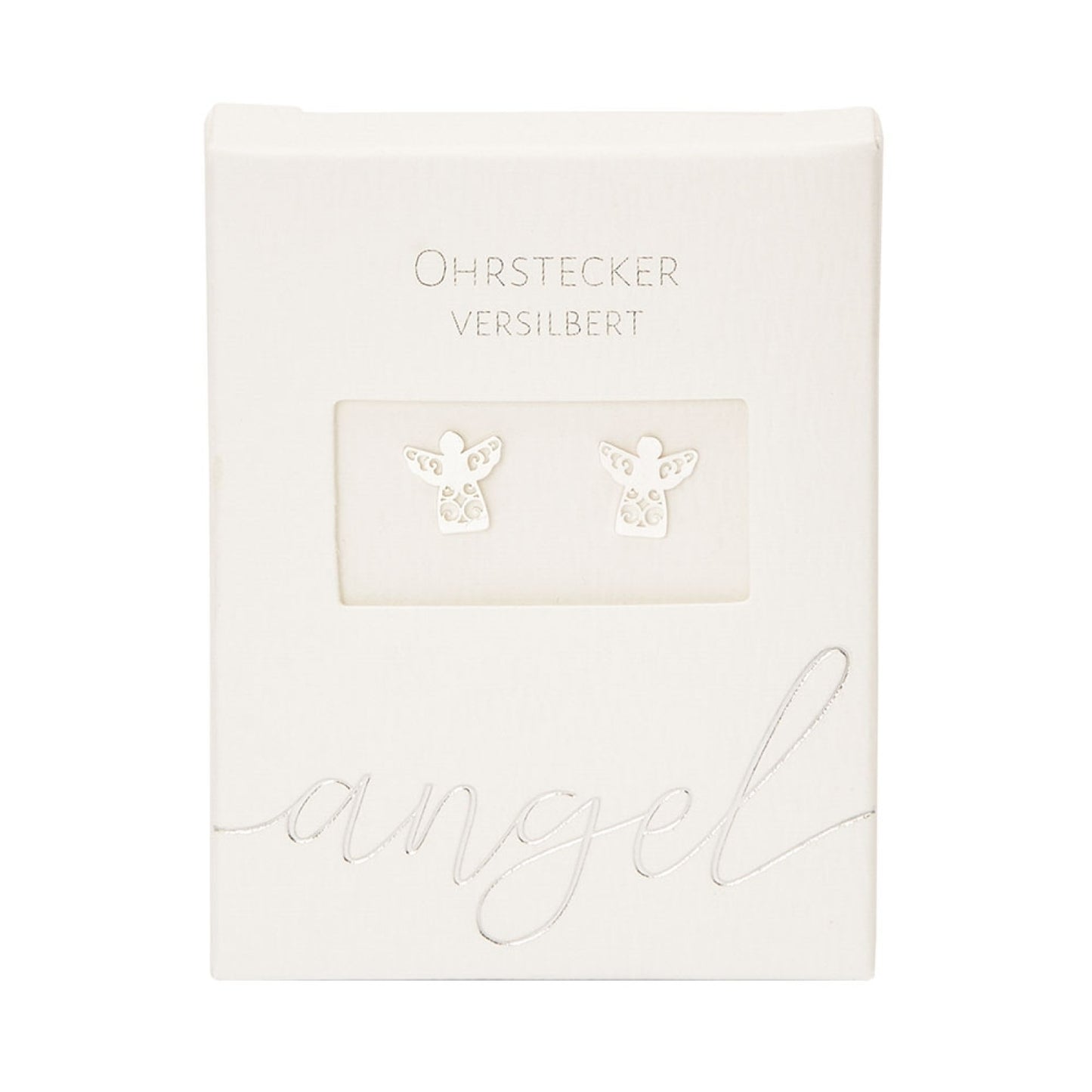 Crystals by HCA Classic Earrings Silver Plated Guardian Angel