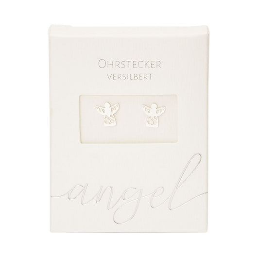 Crystals by HCA Classic Earrings Silver Plated Guardian Angel