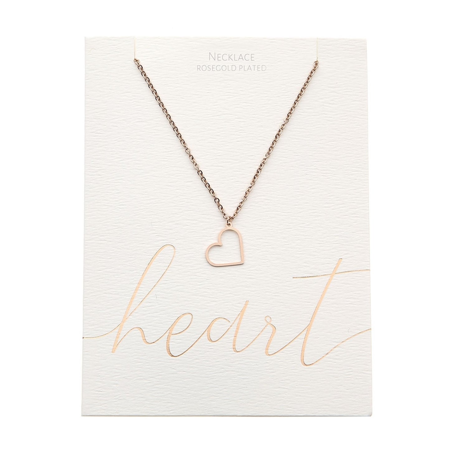 Crystals by HCA Classic Necklace Rose Gold Heart