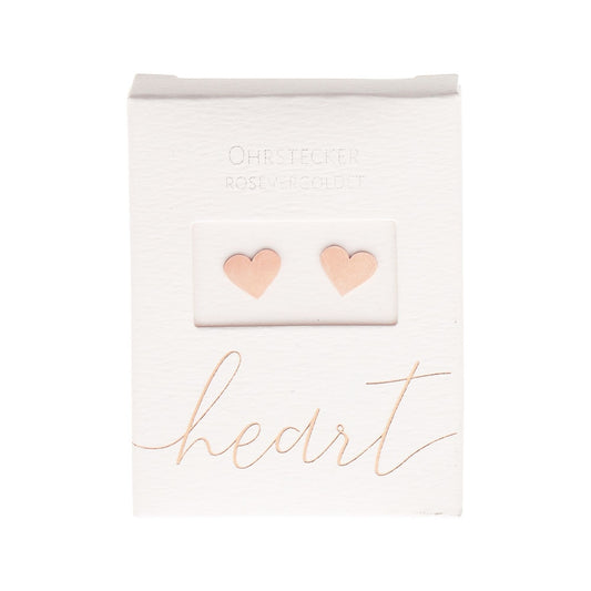 Crystals by HCA Classic Earrings Rose Gold Heart