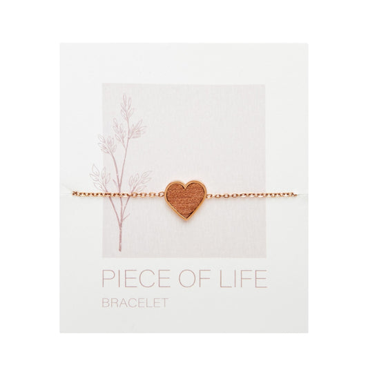 Kryształy HCA-Bransoletka-Piece of Life-Różowe złoto-Serce