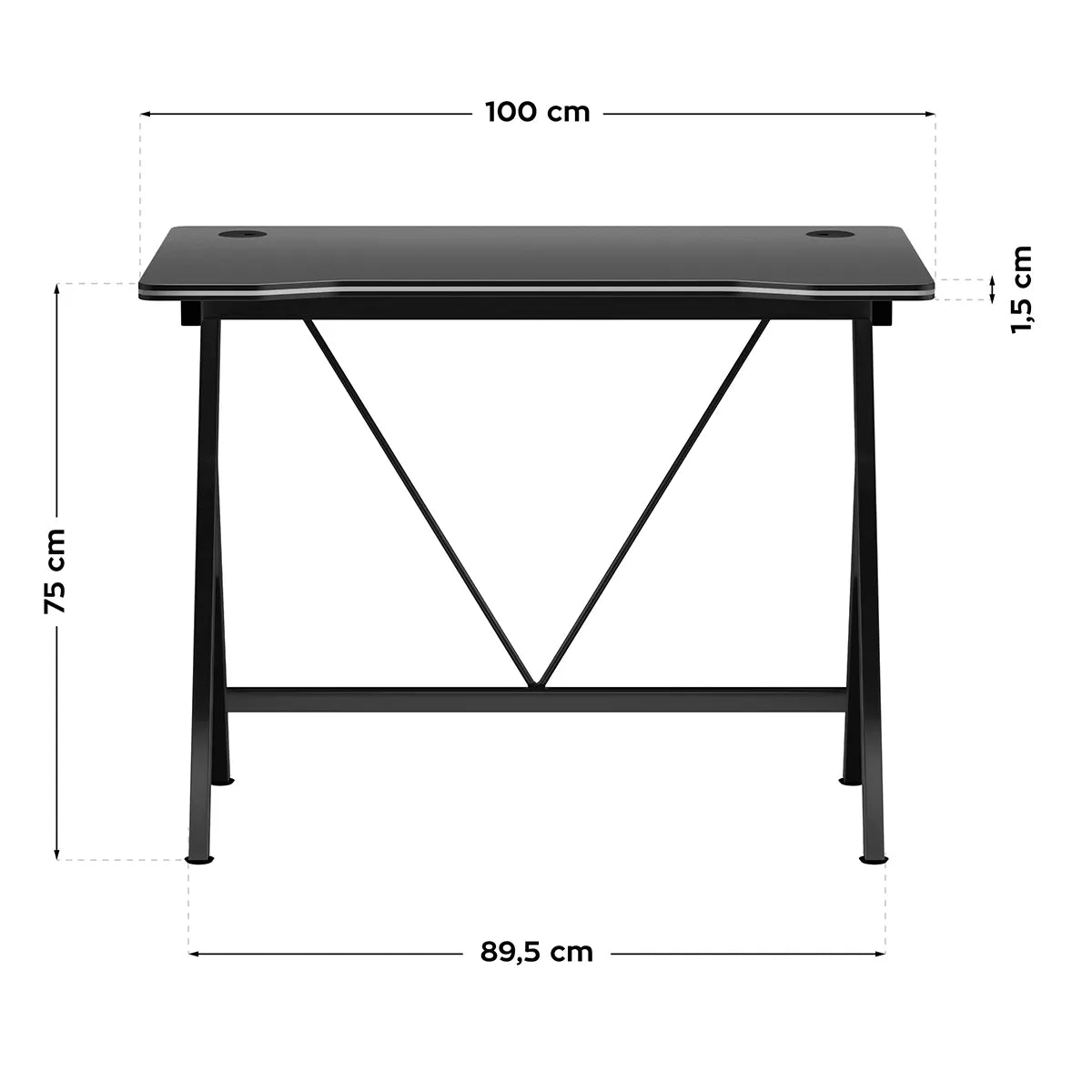 Huzaro Hero 1.4 Gaming Desk 100x50 cm Black