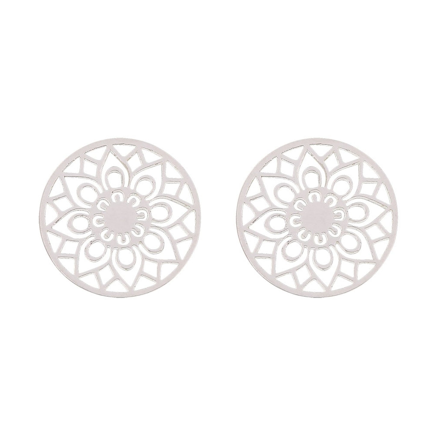 Crystals by HCA Classic Earrings Silver Plated - Mandala of Luck