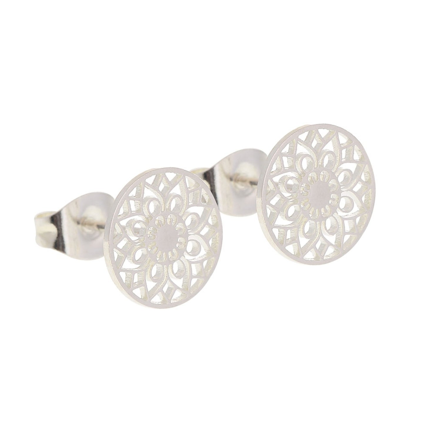 Crystals by HCA Classic Earrings Silver Plated - Mandala of Luck