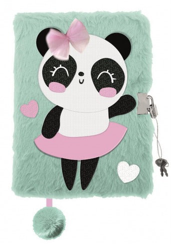 Diary with padlock 3D Panda Ballerina A5, 96 pages