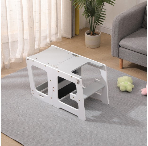 Tulano Mooby 35 Kitchen Helper Stepper dla dzieci 3 w 1 do 60 kg, biały/szary
