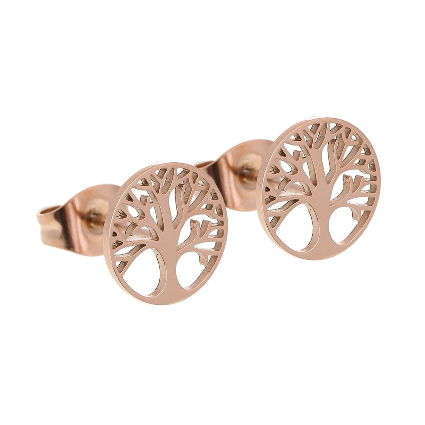 Crystals by HCA Classic Earrings Rose Gold Tree of Life