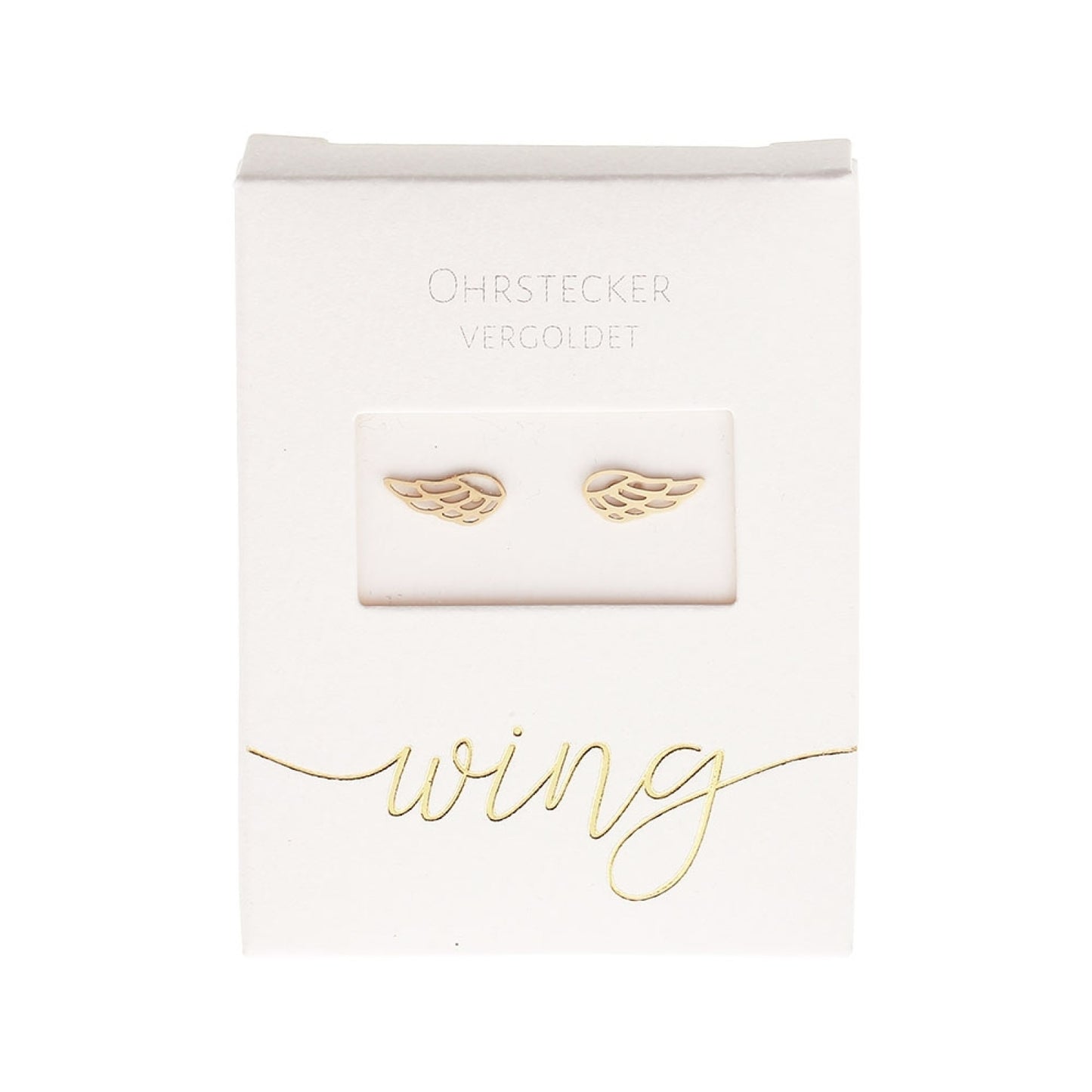 Crystals by HCA Classic Earrings Gold Plated Angel Wings