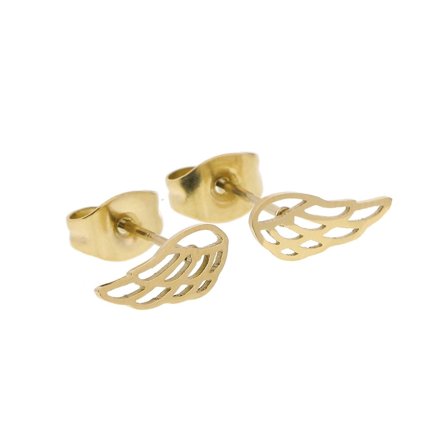 Crystals by HCA Classic Earrings Gold Plated Angel Wings