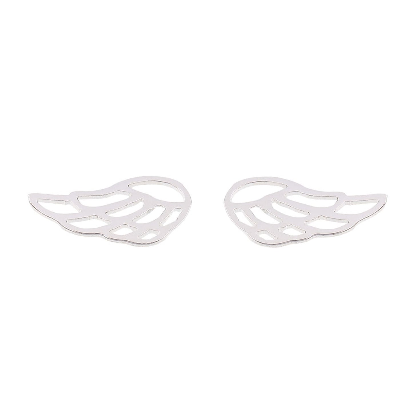 Crystals by HCA Classic Earrings Silver Plated Angel Wings