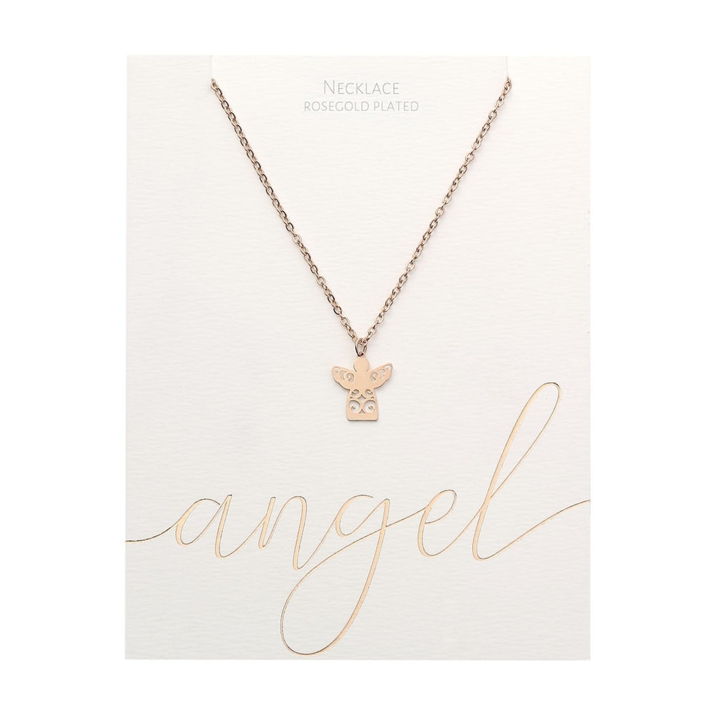 Crystals by HCA Classics Necklace Rose Gold Angel