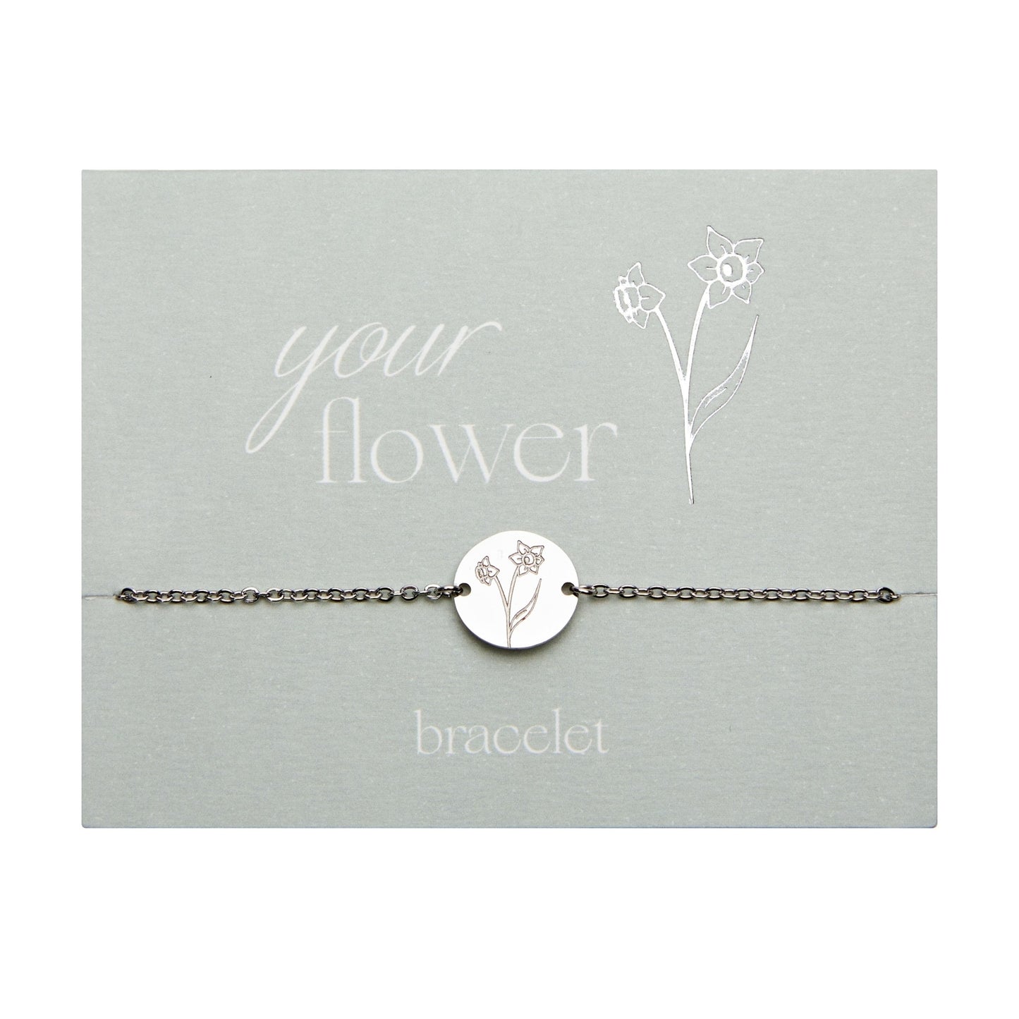 Crystals by HCA-Bracelet-Your flower-Daffodil-March